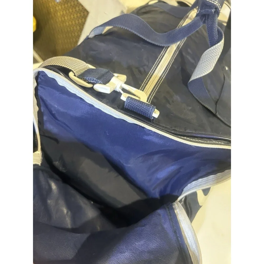Vintage Adidas Duffel Bag Navy Blue Large Gym Travel Sports Carry On 22”